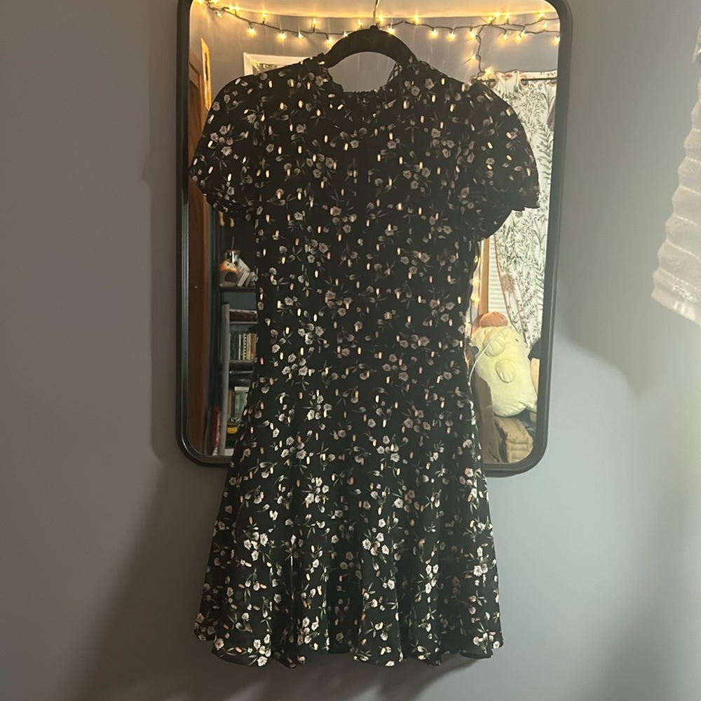 black floral dress